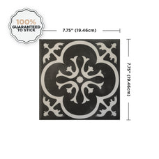 Dimensions peel and stick backsplash tile Vintage black Smart Tiles