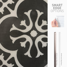 Smart Edge peel and stick backsplash tile Vintage black Smart Tiles