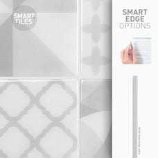 Smart Edge peel and stick backsplash tile Vintage grey Smart Tiles