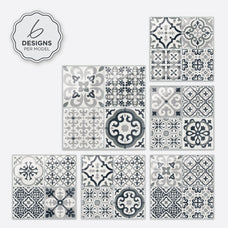 Design peel and stick backsplash tile Vintage grey and black Smart Tiles