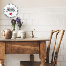 Kitchen peel and stick backsplash tile Square white Smart Tiles