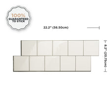 Dimensions peel and stick backsplash tile Square white Smart