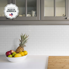 Kitchen peel and stick backsplash tile Subway white Smart Tiles