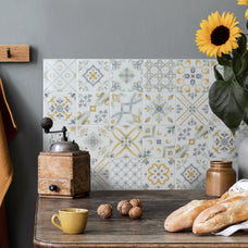 Deco peel and stick backsplash tile Vintage Flowers Smart Tiles