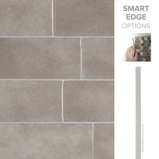 Smart Edge peel and stick backsplash tiles METRO Beige Smart Tiles