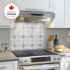 kitchen, bathroom peel and stick backsplash tiles KIT-KITCHEN Grey, White Smart Tiles