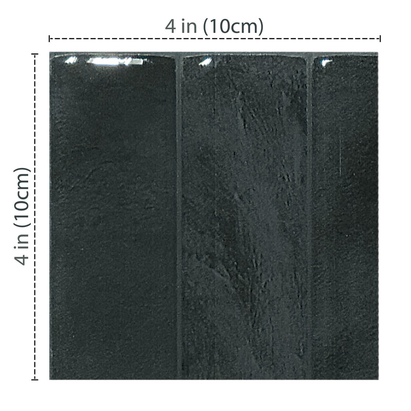 peel and stick backsplash tile sample kit black smart tiles for kitchen, bathroom, vr and fireplace