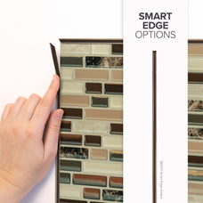 smart edge peel and stick backsplash tiles BELLAGIO Beige, Bronze, Brown Smart Tiles