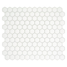 HEXA White peel and stick backsplash tile smart tiles for kitchen, bathroom, vr and fireplace