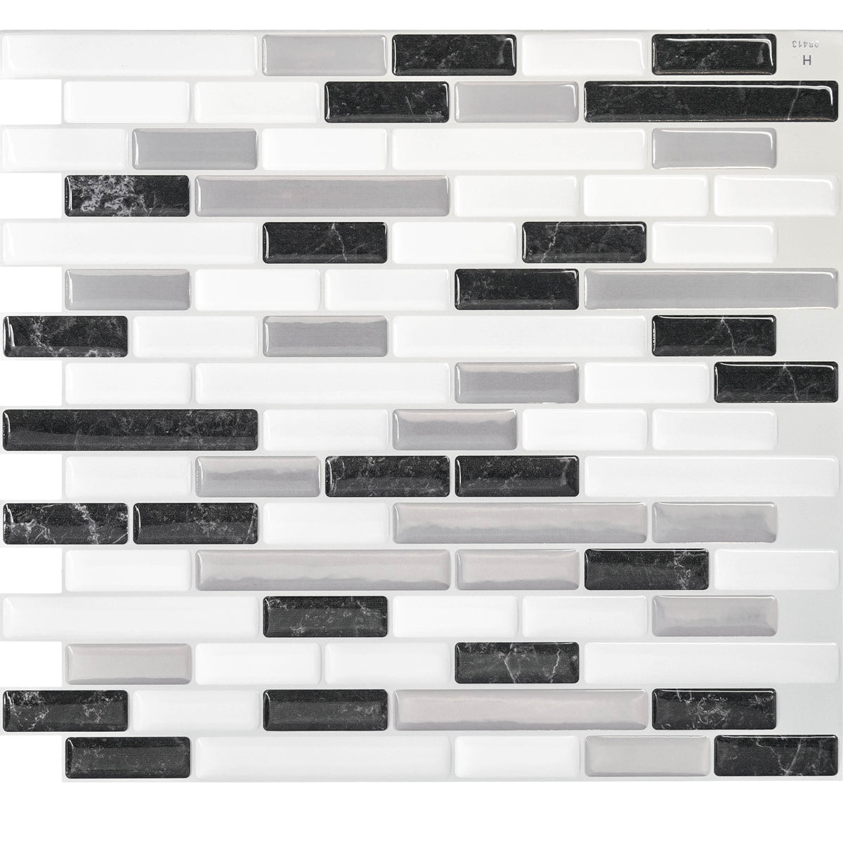 MURETTO Black, Grey, White peel and stick backsplash tile smart tiles for kitchen, bathroom, vr and fireplace