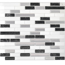 MURETTO Black, Grey, White peel and stick backsplash tile smart tiles for kitchen, bathroom, vr and fireplace