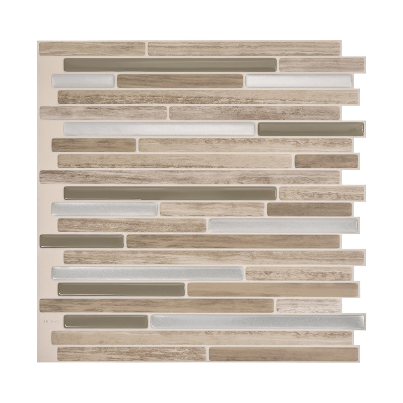 CAPRI Beige peel and stick backsplash tile smart tiles for kitchen, bathroom, vr and fireplace