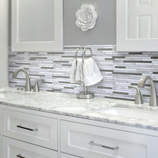 kitchen, bathroom peel and stick backsplash tiles CAPRI Grey, White Smart Tiles