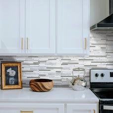 kitchen, bathroom peel and stick backsplash tiles CAPRI Grey, White Smart Tiles