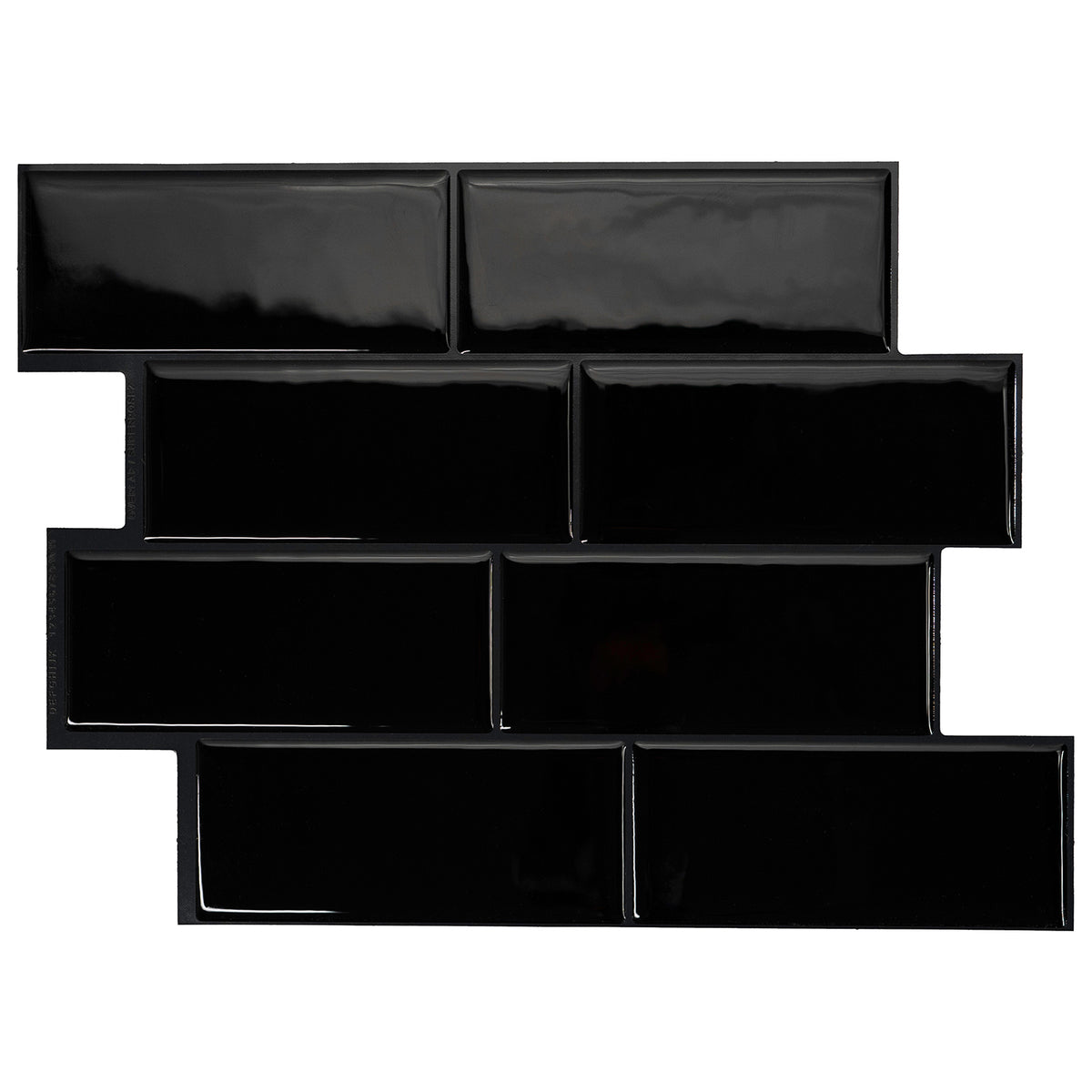 METRO Black peel and stick backsplash tile smart tiles for kitchen, bathroom, vr and fireplace