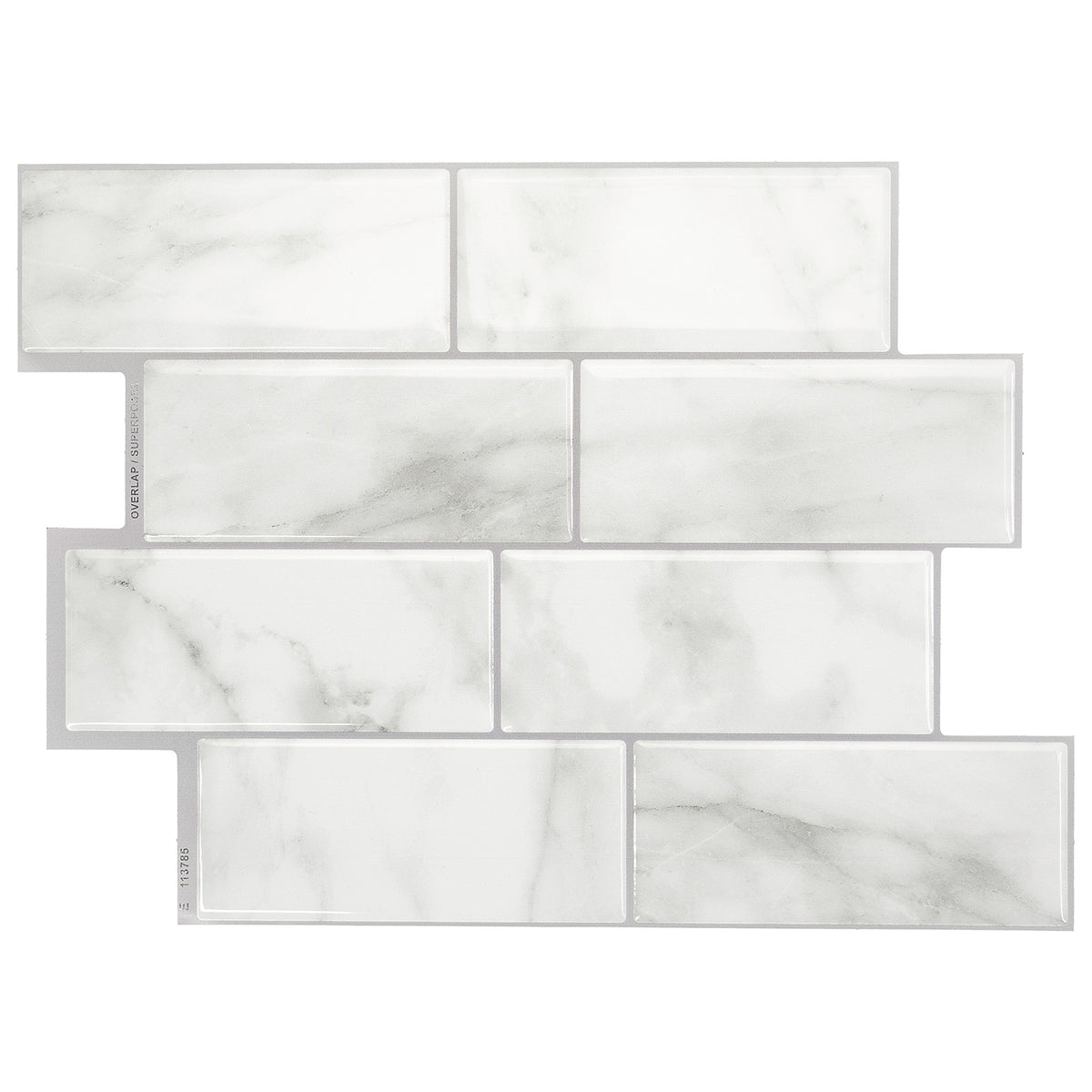 METRO Grey, White peel and stick backsplash tile smart tiles for kitchen, bathroom, vr and fireplace