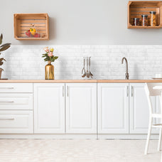 kitchen, bathroom peel and stick backsplash tiles METRO Grey, White Smart Tiles