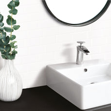 kitchen, bathroom peel and stick backsplash tiles METRO White Smart Tiles