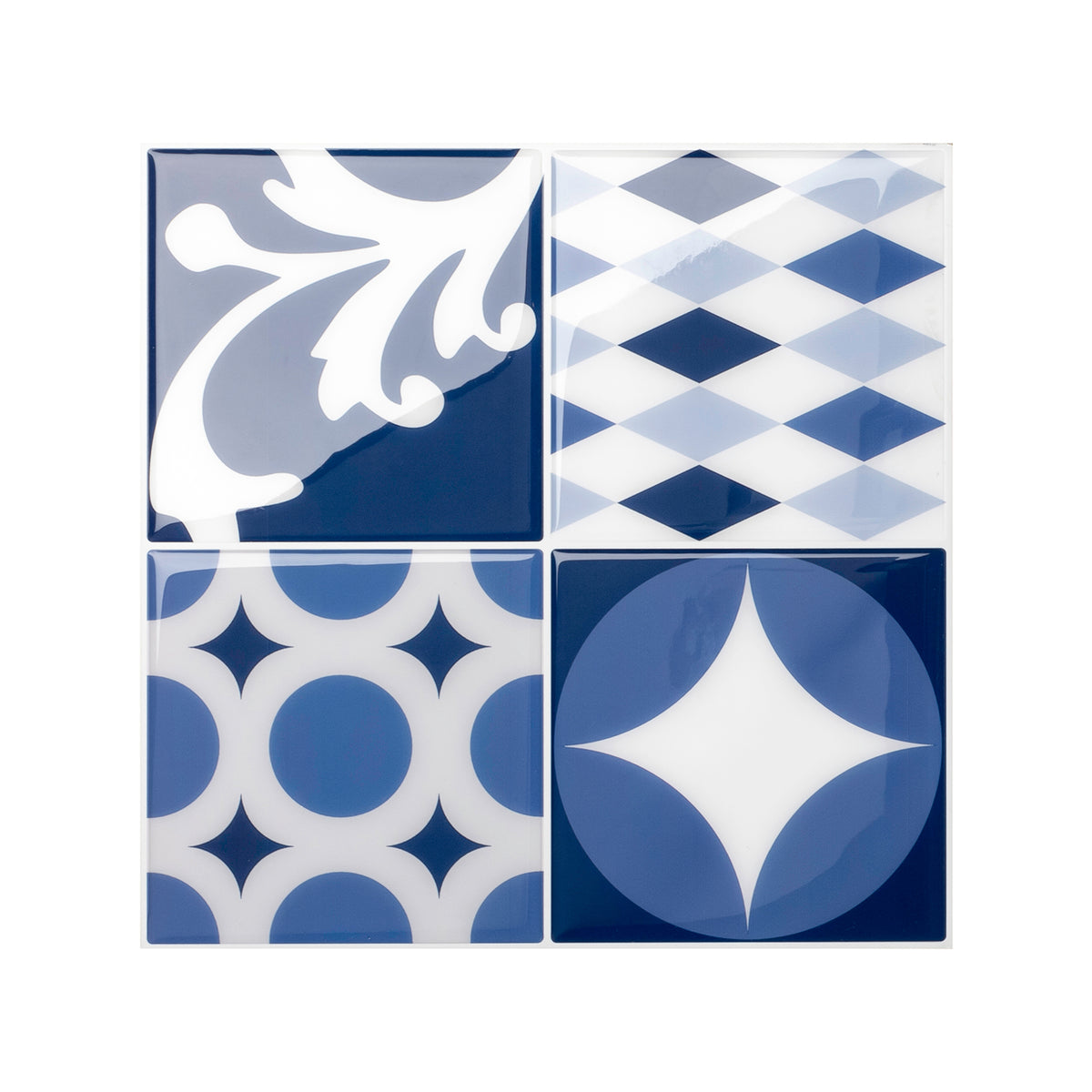 Vintage blue and yellow peel and stick backsplash tile smart tiles for kitchen, bathroom, vr and fireplace