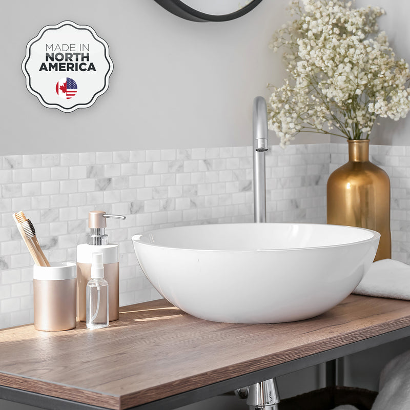 RAVENNA Grey, White peel and stick backsplash tile smart tiles for kitchen, bathroom, vr and fireplace