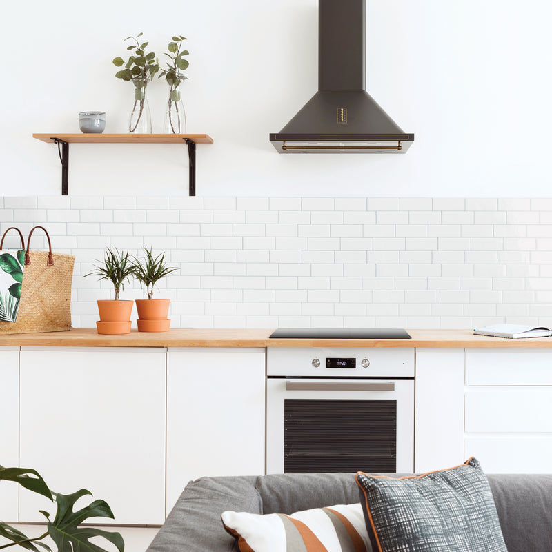 METRO White peel and stick backsplash tile smart tiles for kitchen, bathroom, vr and fireplace