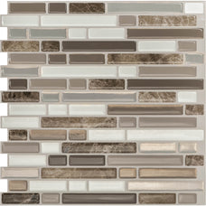 BELLAGIO Brown, Ivory peel and stick backsplash tile smart tiles for kitchen, bathroom, vr and fireplace