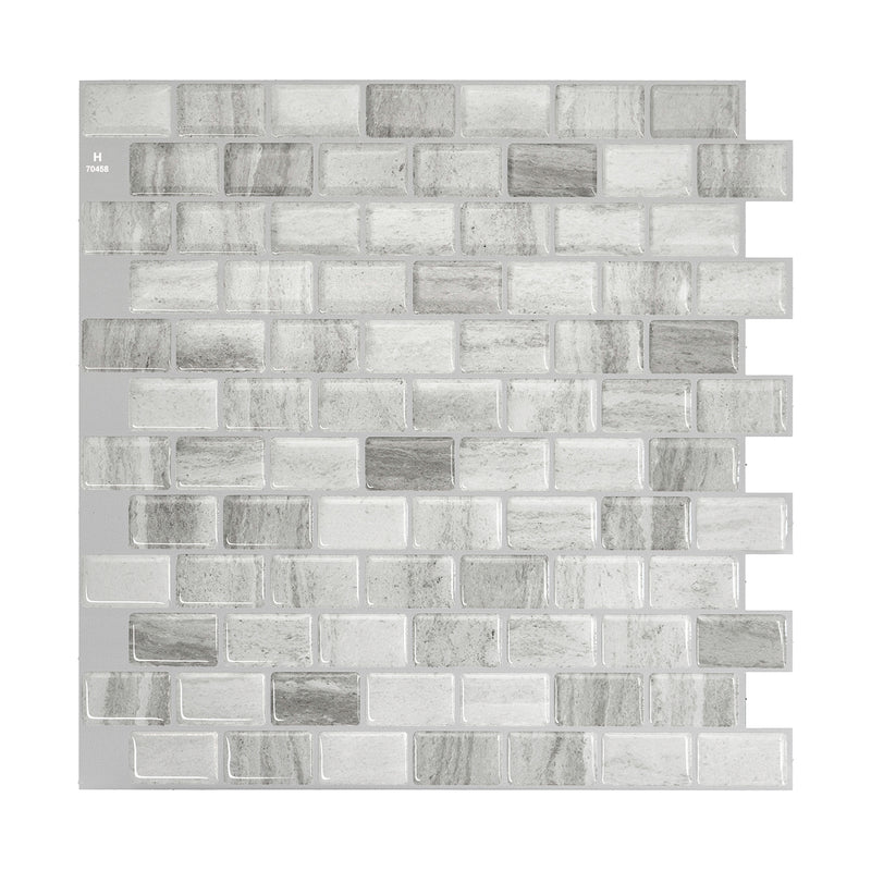 RAVENNA Grey peel and stick backsplash tile smart tiles for kitchen, bathroom, vr and fireplace