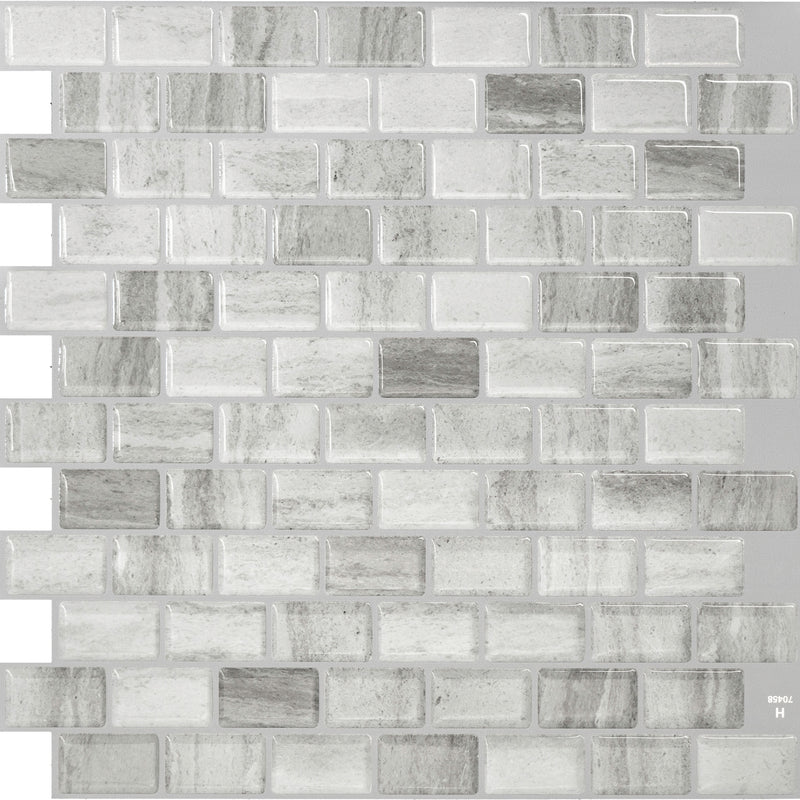 RAVENNA Grey peel and stick backsplash tile smart tiles for kitchen, bathroom, vr and fireplace