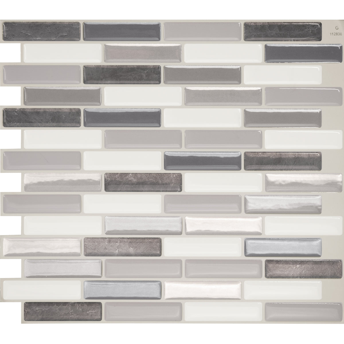 MILENZA Grey peel and stick backsplash tile smart tiles for kitchen, bathroom, vr and fireplace