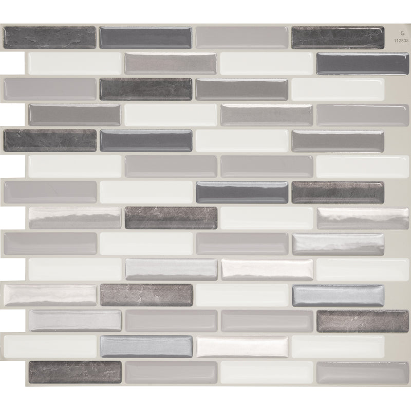 MILENZA Grey peel and stick backsplash tile smart tiles for kitchen, bathroom, vr and fireplace