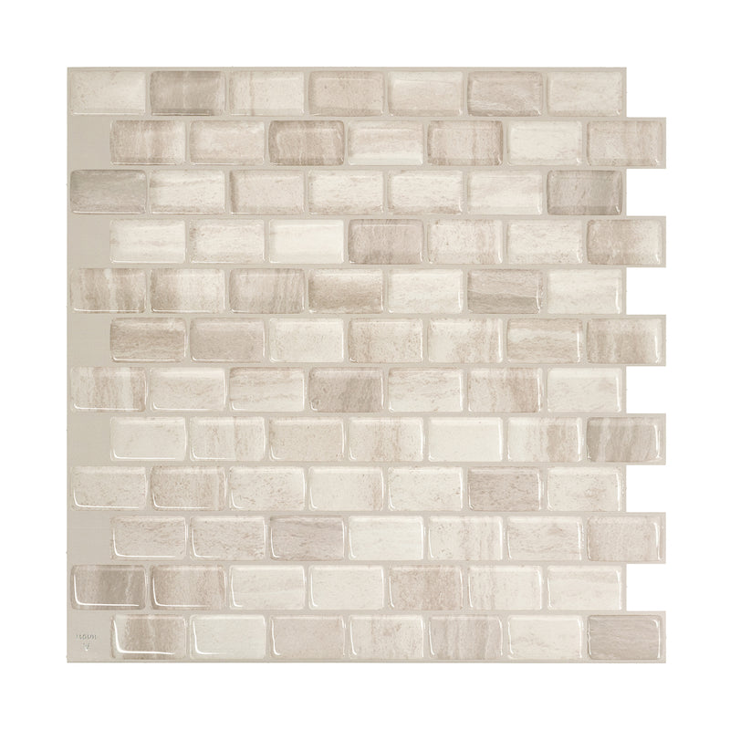 RAVENNA Beige peel and stick backsplash tile smart tiles for kitchen, bathroom, vr and fireplace