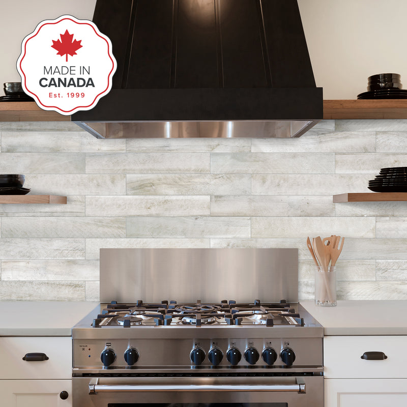 NORWAY Grey peel and stick backsplash tile smart tiles for kitchen, bathroom, vr and fireplace