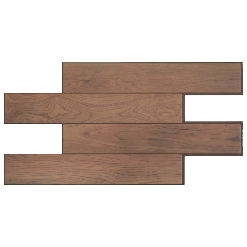 NORWAY Brown peel and stick backsplash tile smart tiles for kitchen, bathroom, vr and fireplace