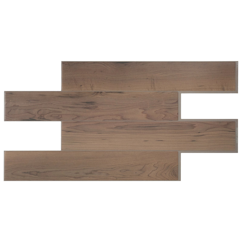 NORWAY Brown peel and stick backsplash tile smart tiles for kitchen, bathroom, vr and fireplace