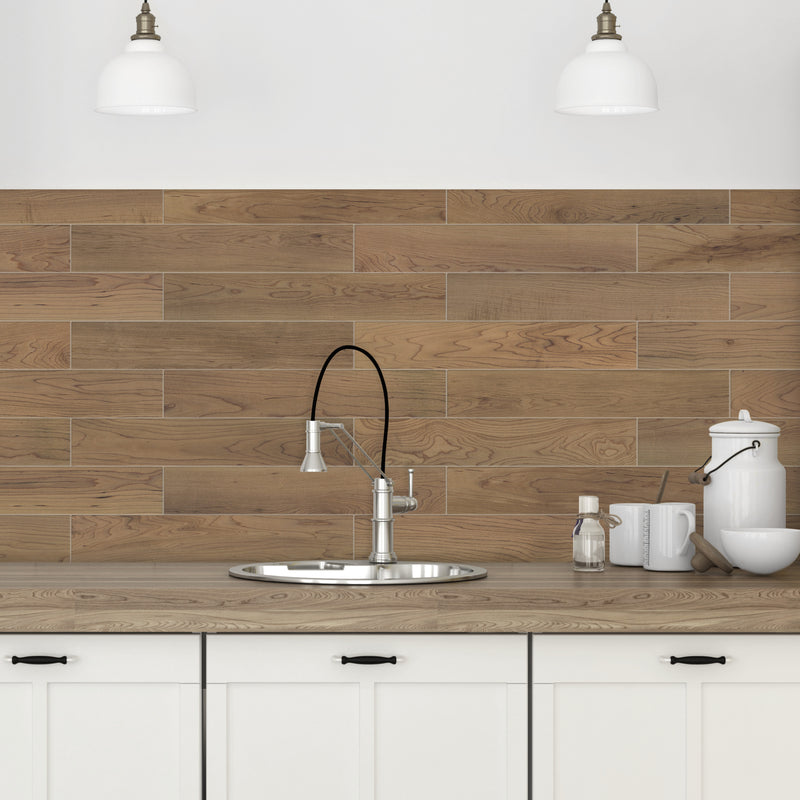 NORWAY Brown peel and stick backsplash tile smart tiles for kitchen, bathroom, vr and fireplace