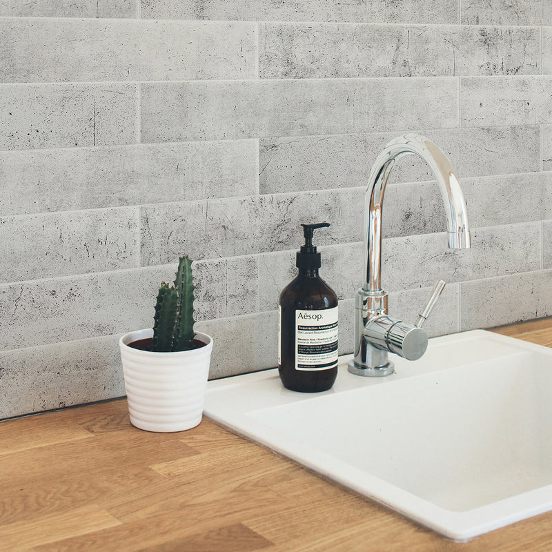 NORWAY Grey peel and stick backsplash tile smart tiles for kitchen, bathroom, vr and fireplace