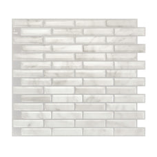 MILENZA Grey peel and stick backsplash tile smart tiles for kitchen, bathroom, vr and fireplace