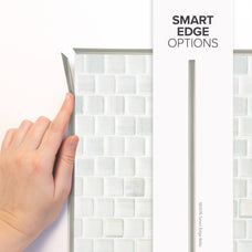 smart edge peel and stick backsplash tiles BRIXIA Grey Smart Tiles
