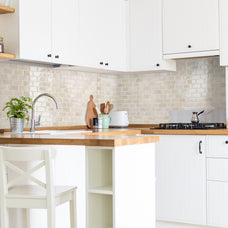 Kitchen peel and stick backsplash tile Subway beige Smart Tiles