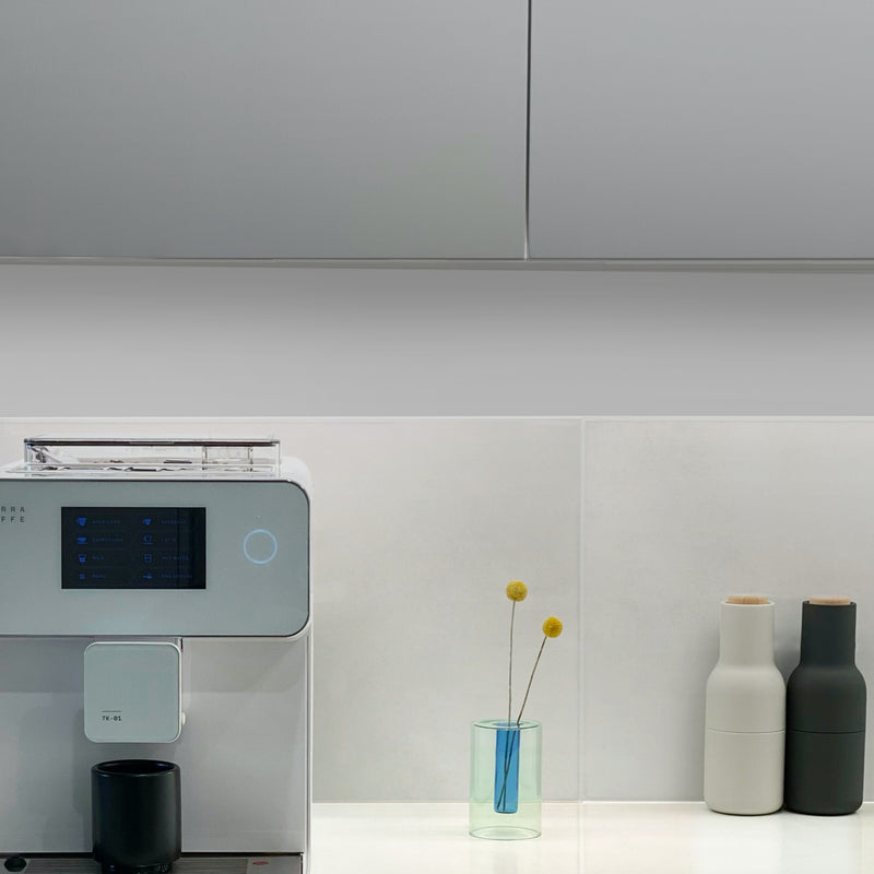 BLOK White peel and stick backsplash tile smart tiles for kitchen, bathroom, vr and fireplace