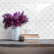decor peel and stick backsplash tile Vintage white and light grey Smart Tiles