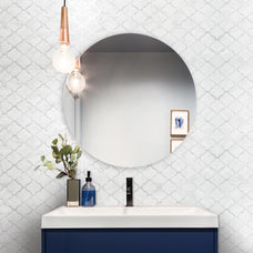 kitchen, bathroom peel and stick backsplash tiles BLOK Grey, White Smart Tiles