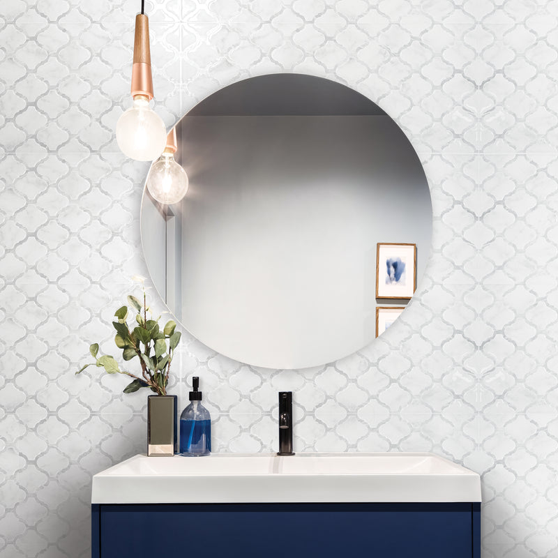 BLOK Grey, White peel and stick backsplash tile smart tiles for kitchen, bathroom, vr and fireplace