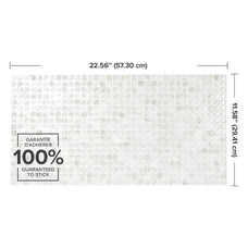 dimensions peel and stick backsplash tiles BLOK Grey, White Smart Tiles