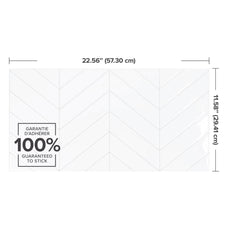 Dimensions peel and stick backsplash tiles BLOK White Smart Tiles