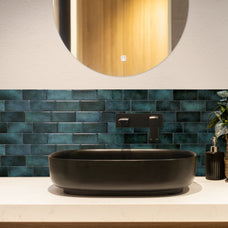 kitchen, bathroom peel and stick backsplash tiles METRO Green Smart Tiles