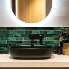 kitchen, bathroom peel and stick backsplash tiles METRO Green Smart Tiles