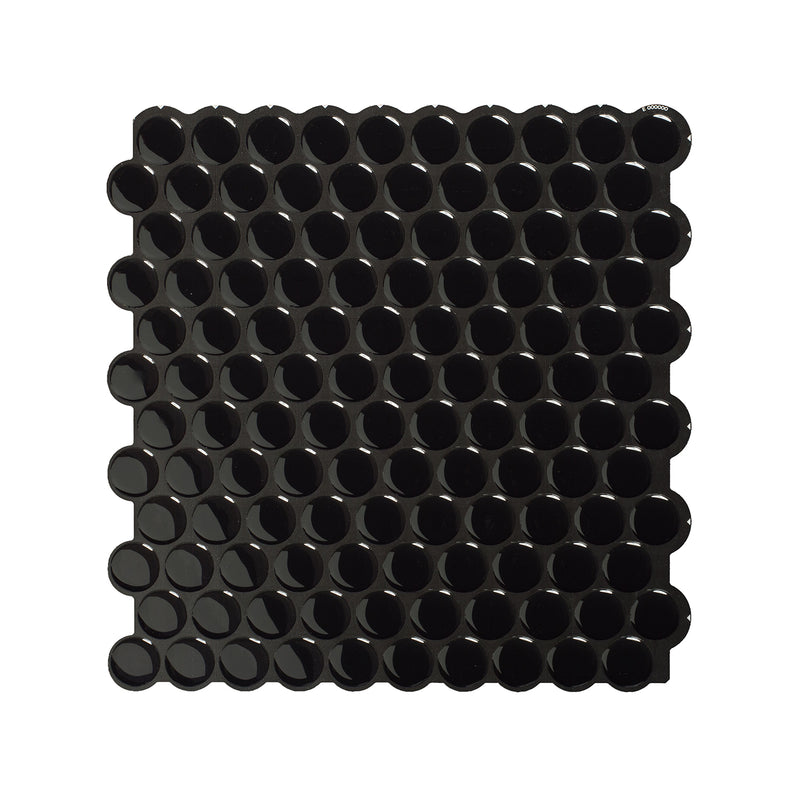 PENNY Black peel and stick backsplash tile smart tiles for kitchen, bathroom, vr and fireplace