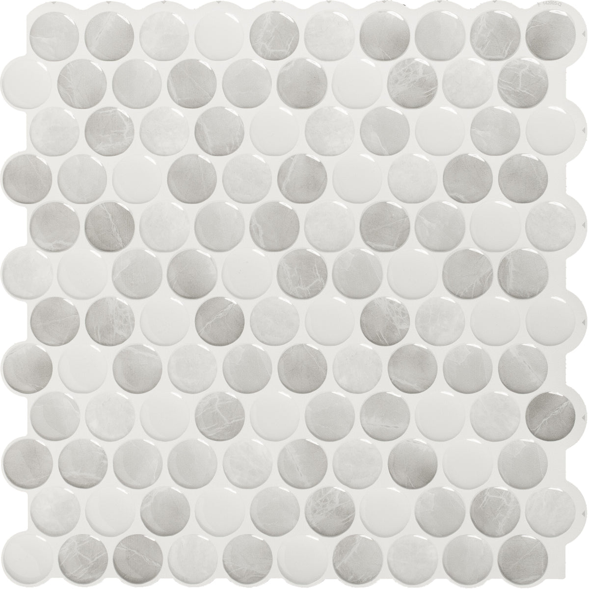 PENNY Grey peel and stick backsplash tile smart tiles for kitchen, bathroom, vr and fireplace