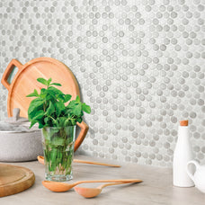 kitchen, bathroom peel and stick backsplash tiles PENNY Grey Smart Tiles